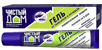 ЧИСТЫЙ ДОМ Гель-ТУБА универсальный от тараканов, садовых и домашних муравьев (туба 35мл) (Техноэкспорт) / 10 / 40