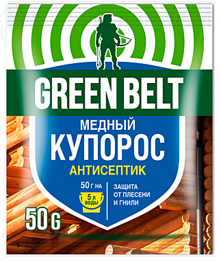 МЕДНЫЙ КУПОРОС антисептическое средство (пак. 50 гр.) ГринБэлт (Техноэкспорт) / 100