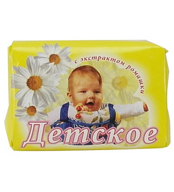 Мыло туалетное 150 гр. (Бумажная этикетка) ДЕТСКОЕ РОМАШКА (ЕЖК) / 48