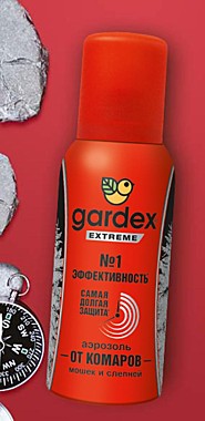 Gardex Extreme Super Аэрозоль от комаров и др. насекомых 80мл / 24