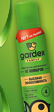 Gardex Family Аэрозоль-репеллент от комаров 150 мл / 6
