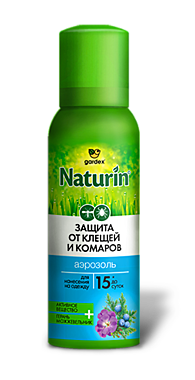 Gardex Naturin Аэрозоль от комаров и клещей на одежду 100 мл / 24