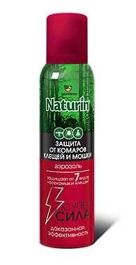 Gardex Naturin Супер Сила 3 в 1 Аэрозоль от комаров, клещей и мошки, 150 мл / 24