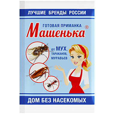 МАШЕНЬКА Гранулы для уничтожения мух, тараканов, муравьев 10гр. (Капитал ПРОК (Агровит)) / 100
