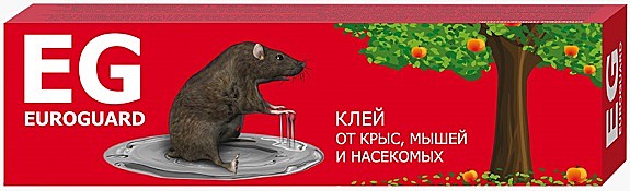 ЕВРО ГАРД клей для уничтожения ГРЫЗУНОВ и НАСЕКОМЫХ 135 гр. (туба) / 50