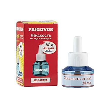 ПРИГОВОР (PRIGOVOR) от КОМАРОВ Жидкость от МУХ и КОМАРОВ 45 ночей (доп.флакон) БЕЗ ЗАПАХА / 24