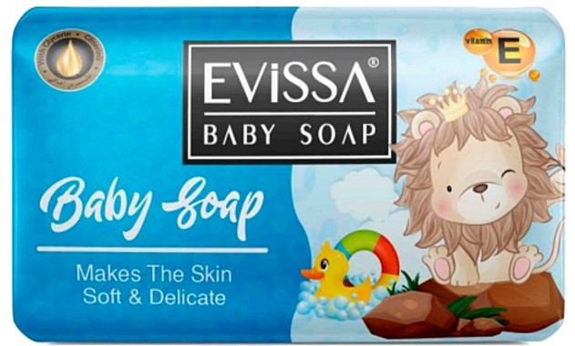 Мыло туалетное EVISSA Детское в картонной уп, Синее 90 гр, / 72