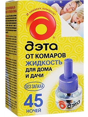 ДЭТА Жидкость для фумигатора 45 ночей (без запаха), флакон 30мл. / 24