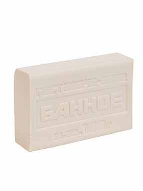 Мыло туалетное БЕЗ УПАКОВКИ 100 гр. БАННОЕ (Пермь) / 60