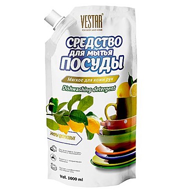 Средство для мытья посуды (с натуральными эфирами цитрусовых), 1000мл / 6