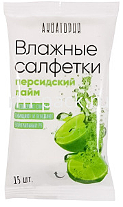  АКВАТОРИЯ Влажные очищающие салфетки  15 шт. освежающие/ПЕРСИДСКИЙ ЛАЙМ/ 120