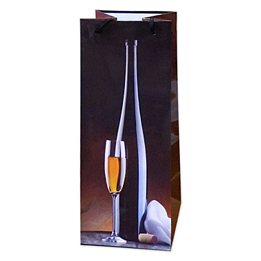 Пакет подарочный бумажный 15*36*13см 017 (BL) Антелла (Эрмита) / 12