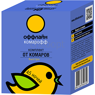 КОМАРОФФ БЫСТРО Комплект 45 ночей (Жидкость + Фумигатор) / 16