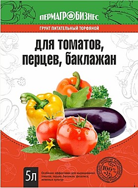 Грунт ПАБ для ТОМАТОВ И ПЕРЦЕВ 5 л. (ПермАгроБизнес) / 5