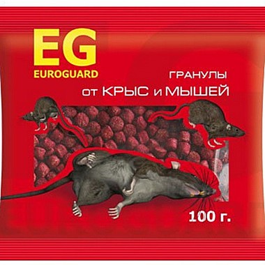 ЕВРО ГАРД гранулы от крыс и мышей 100 гр. / 70
