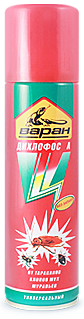 Дихлофос-ВАРАН *А*  ФОРТЕ универ. от ПОЛЗАЮЩИХ и ЛЕТАЮЩИХ (зеленый)(б/спирта) 190мл /130гр (Сибиар) /24