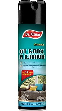 ДОКТОР КЛАУС Аэрозоль от КЛОПОВ, БЛОХ и других насекомых 250 мл. / 12