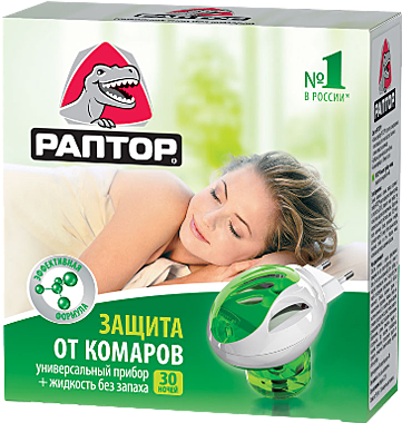 РАПТОР Комплект (прибор+жидкость от комаров 30 ночей) / 6