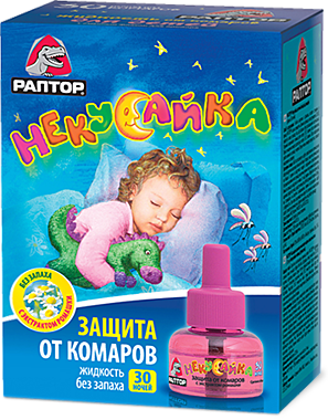 РАПТОР НЕКУСАЙКА Жидкость от комаров 30 ночей для детей / 24