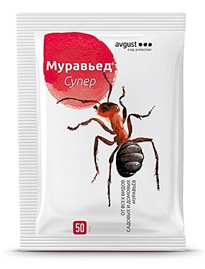 МУРАВЬЕД Супер Порошок от садовых и домовых муравьёв (пакет) 50гр. (Август) / 150