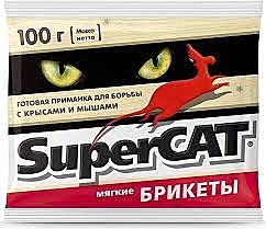 СУПЕР КЭТ мягкий брикет тесто от грызунов (пакет) 100гр. (Август) / 50