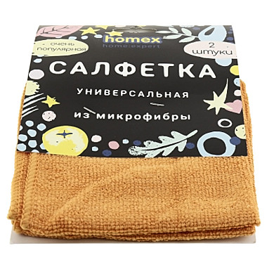 Салфетка универсальная из микрофибры 30*30 см Очень Популярная (HOMEX) / 25