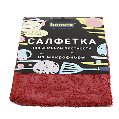 Салфетка универсальная из микрофибры 30*30 см повышенной плотности Очень Полезная (HOMEX) / 25