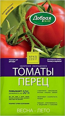 ДОБРАЯ СИЛА Удобрение 900 гр ТОМАТЫ-ПЕРЕЦ, пакет  / 12