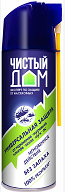 ЧИСТЫЙ ДОМ Аэрозоль СУПЕР Универсальный (фл 400 мл)  (Двойное распыление) (Техноэкспорт) / 4 / 24