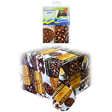 Скатерть 130*180см ПВХ Кофе Антелла (Эрмита) / 40