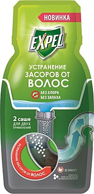 EXPEL Средство для устранения засоров ОТ ВОЛОС 1 саше по 50 гр. / 60