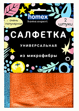 Салфетка универсальная из микрофибры 30*30 см 2шт. Очень Популярная универсальная хедер (HOMEX) / 30