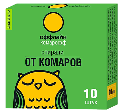 КОМАРОФФ ДЛИТЕЛЬНО Спирали NEW 10шт. / 60