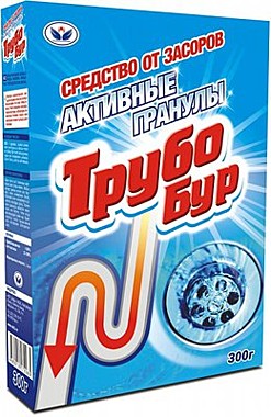 ТРУБОБУР Активные гранулы средство от засоров канализационных труб 300 гр.  (2065) НБТ / 24