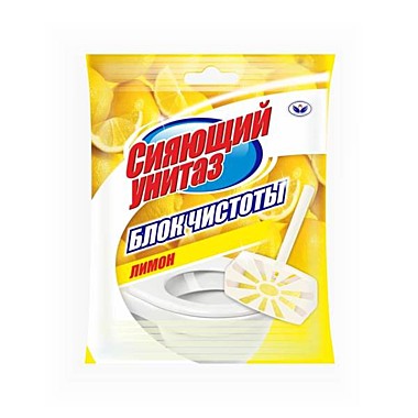 СИЯЮЩИЙ УНИТАЗ ПОДВЕСНОЙ БЛОК для унитаза 40гр. ЛИМОН (флой-пак) (3185) (НБТ) / 48
