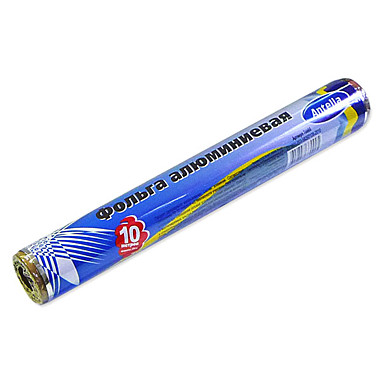 Фольга алюминиевая 10м*29см ролик Антелла (Эрмита) / 36