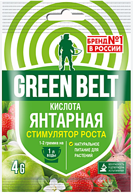 ЯНТАРНАЯ КИСЛОТА стимулятор роста (пак. 4 гр.) ГринБэлт (Техноэкспорт) / 100