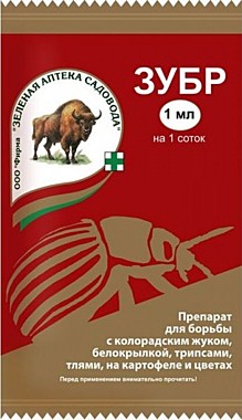 ЗУБР от тли, белокрылки, колор. жука,трипсов (амп. 1 мл ) (Зеленая Аптека) / 200