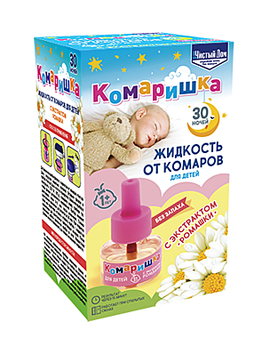 ЧИСТЫЙ ДОМ  ЖИДКОСТЬ от комаров КОМАРИШКА для детей 30 ночей (Техноэкспорт) / 80