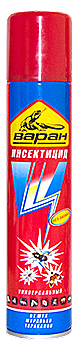 Дихлофос-ВАРАН *А*   ЭКСТРА универ. от ЛЕТАЮЩИХ насекомых(синий)(б/спирта) 190мл /130гр (Сибиар) /24