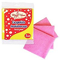 Салфетка вискозная впитывающая 30*30см 3шт Magic Home (Эрмита) / 120