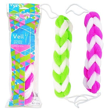 Мочалка из безузловой сетки 50гр КОСИЧКА VELL (Эрмита) / 100