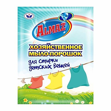 АЛМАЗ ХОЗЯЙСТВЕННОЕ МЫЛО порошок (саше) 300 гр. ДЛЯ ДЕТСКИХ ВЕЩЕЙ /25