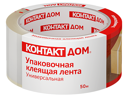 КОНТАКТ Упаковочная клеящая лента 50м*48мм, УНИВЕРСАЛЬНАЯ / 6 / 36